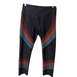 RBX Women's Athletic Sporty Black & Multi-color Legging Sz M